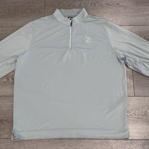FootJoy Golf Quarter Zip Performance Pullover Mens XL Gray Stretch Sweater